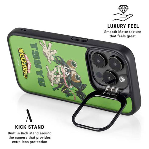 My Hero Academia Tsuyu Season 5 iPhone 16 Pro Kickstand Case